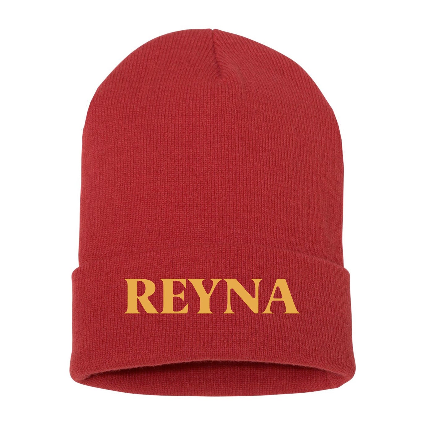 reyna red/gold beanie